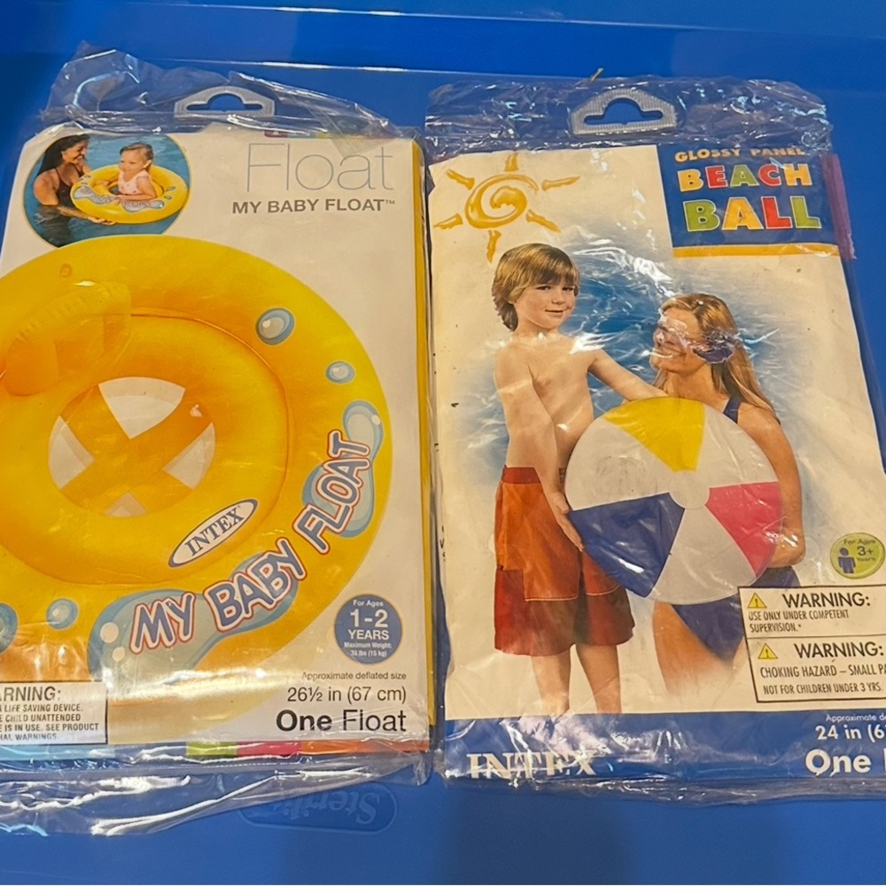 #1298 Intex Baby Float and Beach Ball Set